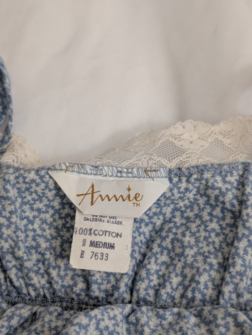 Annie vintage lace trim cotton slip dress - Picture 13 of 15